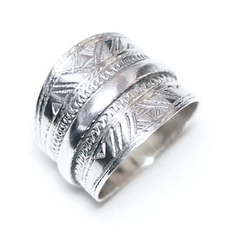 Bijoux ethniques touareg berbères bague en argent 925 homme femme