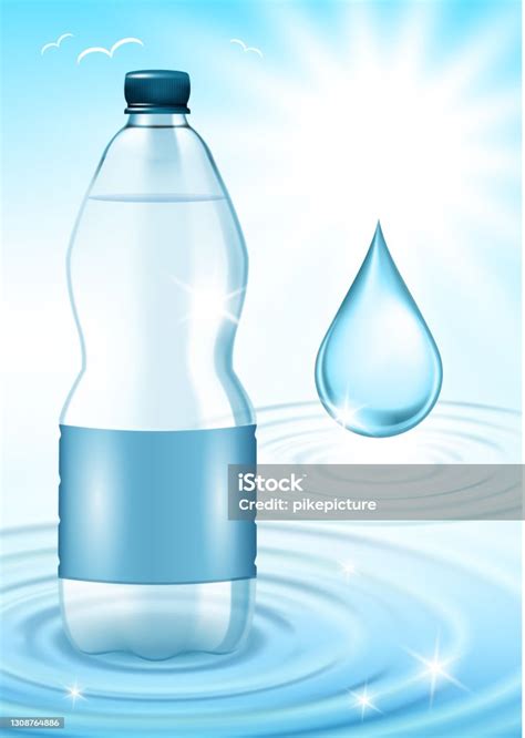 Mineral Water Creative Promotional Banner Vector Stock Illustration Download Image Now