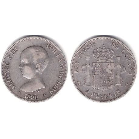 Alfonso Xiii Pesetas Bc Plata Ceca De Madrid Mp M