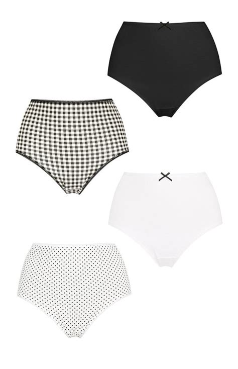 Primark Black And White Pk Full Brief Primark Bikinis Swimwear