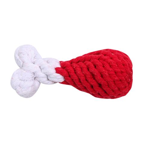 Lytiang Knitting Pet Cotton Rope Knitting Chicken Leg Cotton Rope Toy