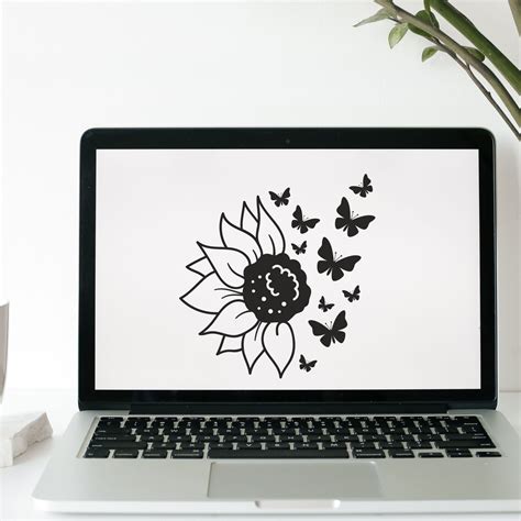 Sunflower Butterfly Svg Sunflower Svg Butterfly Svg - Etsy