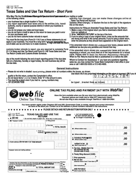 Texas Sales And Use Tax Exemption Blank Form