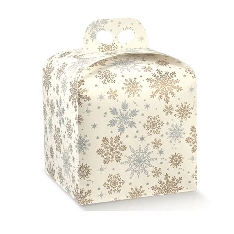 Caja Para Panettone Snowflakes My Karamelli