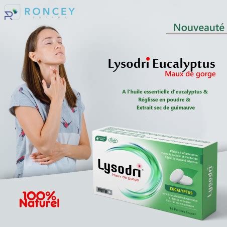 Lysodri Maux De Gorge Pastilles Sucer Eucalyptus