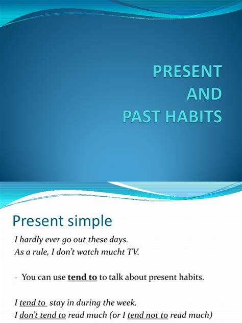 Present And Past Habits Grammar Pdf