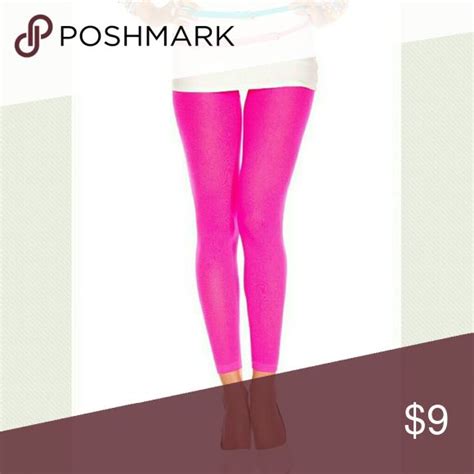 Neon Hot Pink Footless Tights Footless Tights Tights Hot Pink