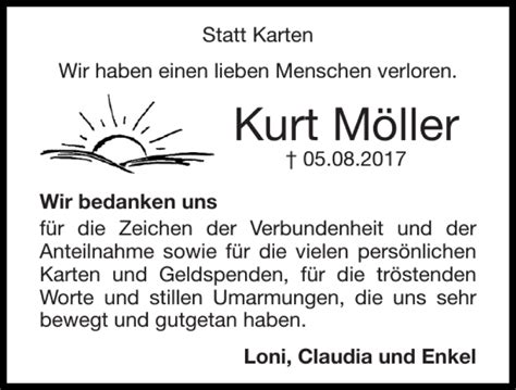 Traueranzeigen von Kurt Möller Aachen gedenkt