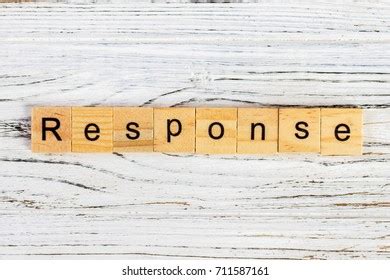 Response Word Made Wooden Blocks Concept Stock Photo 711587161