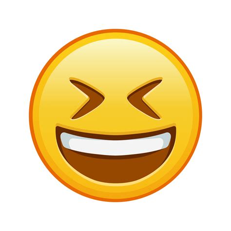 Smiling Face With Open Mouth And Tightly Closed Eyes Large Size Of Yellow Emoji Smile 14438843