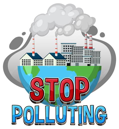 Premium Vector Stop Pollution Banner Vector Concept