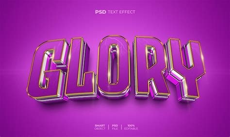 Premium Psd Glory 3d Editable Text Effect