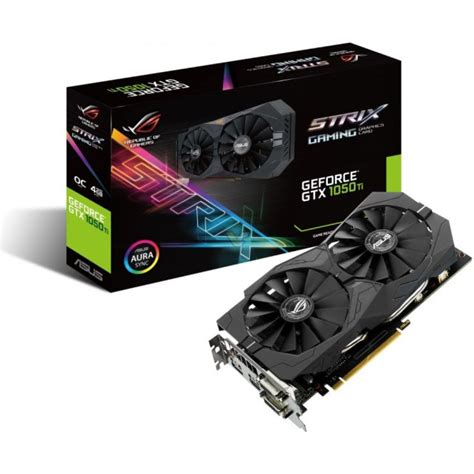 Видеокарта Asus GeForce GTX 1050 Ti ROG Strix, цена. Цвет