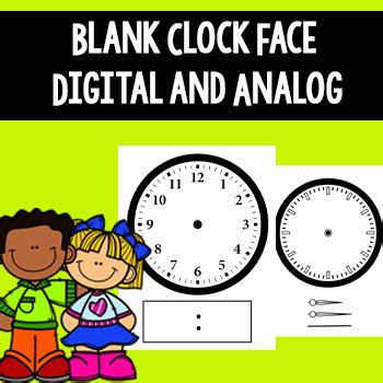 Blank Clock Face - Digital and Analog Printable by LailaBee | TpT