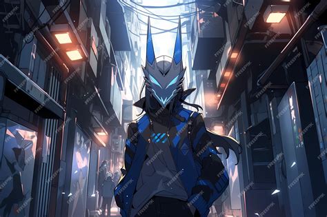 Premium Photo Cyber Punk Mavia Anime Art Style