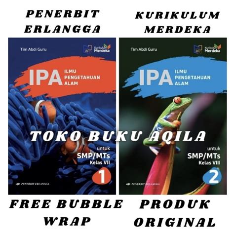 Jual Buku IPA Kelas 1 2 7 8 SMP Erlangga Kurikulum Merdeka ORIGINAL