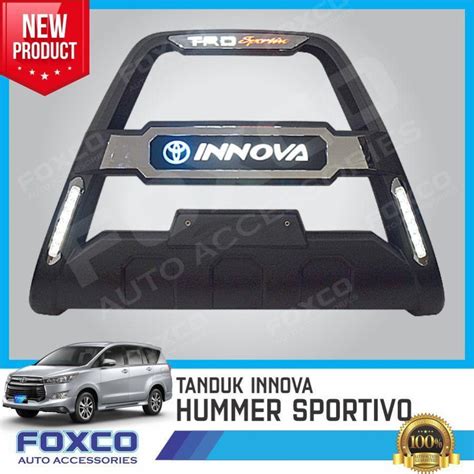 Jual Tanduk Depan Bumper All New Innova Hummer With Led Foxco Shopee