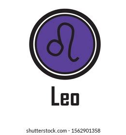 Zodiac Symbols Purple Background Leo: vector de stock (libre de regalías) 1562901358 | Shutterstock