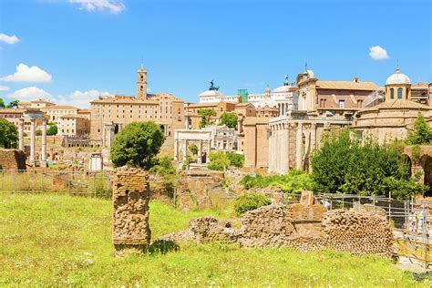 Temples At The Foot Of Capitoline Hill In Rome Italy Photograph By