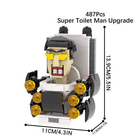 MOC Skibidi Toilet Man Building Set MOC1340