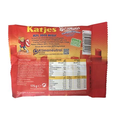 Katjes Vitaminis Fruchtgummi Vitamine G Beutel