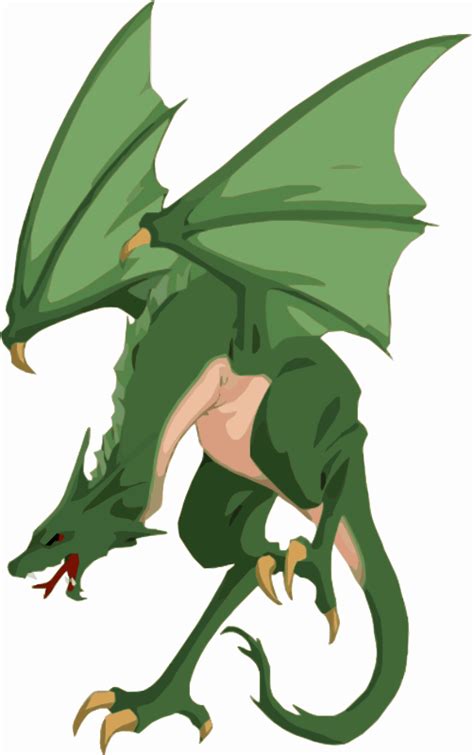 Green Wyvern Dragon - Openclipart