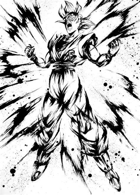 Pin By Son Goku On Dragon Ball Ink Style Arts Dragon Ball