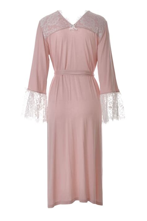Comfortwear Store Oshmoments All Rights Reserved Back V Neck Robe Nude Pink