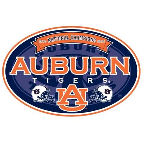 Auburn Tigers 2010 BCS National Champions Oval Logo Magnet ...