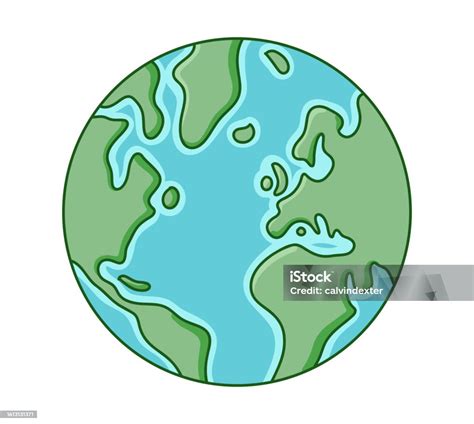 gambar kartun planet bumi ilustrasi stok  gambar