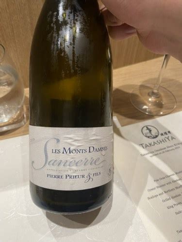 2019 Domaine Pierre Prieur Fils Les Monts Damnés Sancerre Vivino US