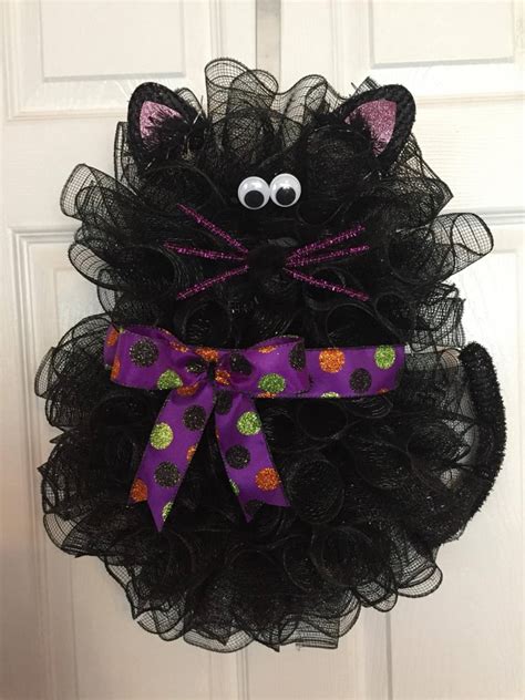 Halloween Deco Mesh Cat Wreath Best Halloween Decor For Cat Lovers 2020 Popsugar Home Photo 12