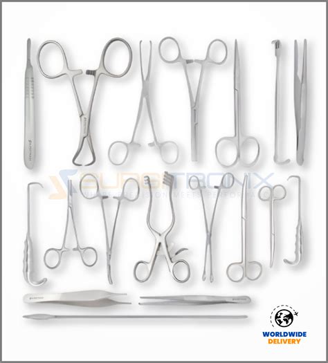 minor basic instrument set general surgery tools