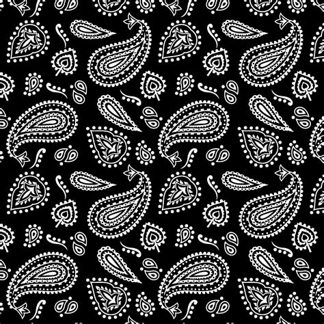 Bandana Paisley Pattern Seamless Bandana Pattern Transparent