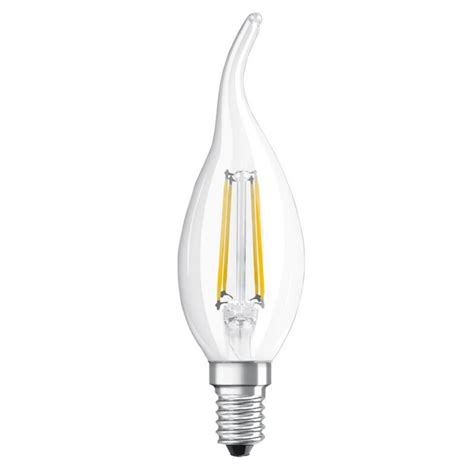 Osram LED Filament Leuchtmittel Windstoß Kerze 4 5W 40W E14 klar wa