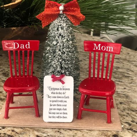 Christmas In Heaven Memorial Ornament Chair Memorial Ornament In