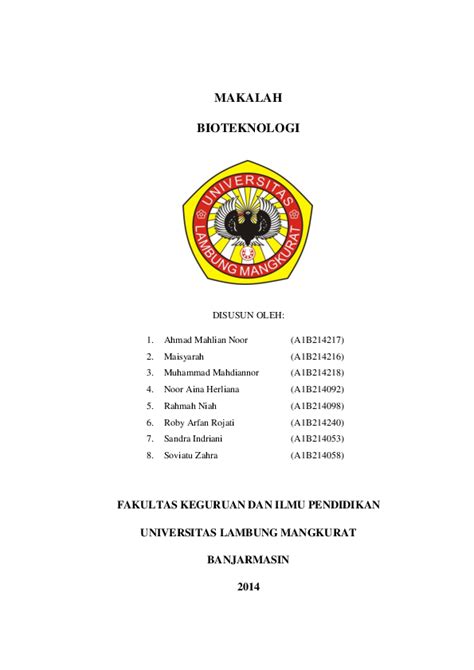 Contoh Makalah Bioteknologi Pertanian