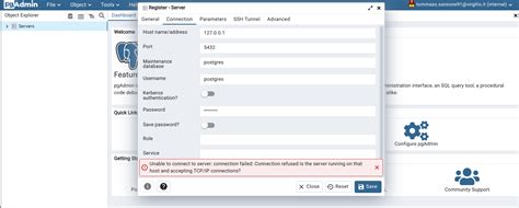 Postgresql Unable To Connect To Server Connection Failed Connection