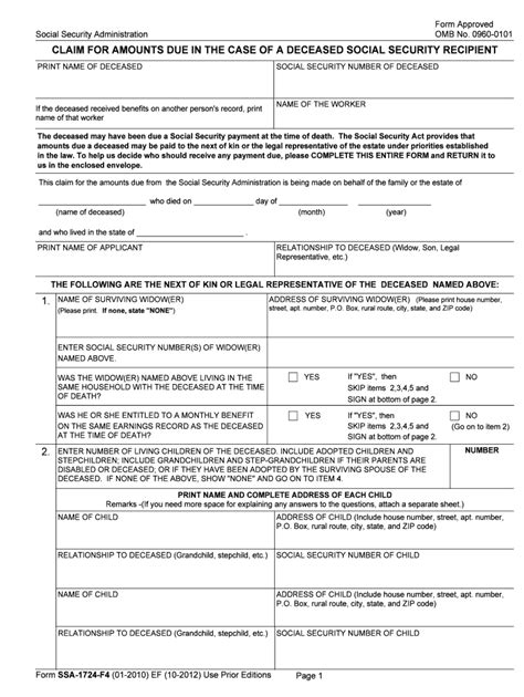 Ssa 1724 Online 2016 2024 Form Fill Out And Sign Printable Pdf Template Airslate Signnow