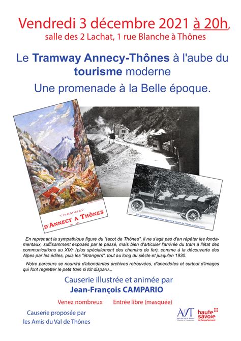 Le tramway Annecy Thônes à laube du tourisme moderne Amis du Val de