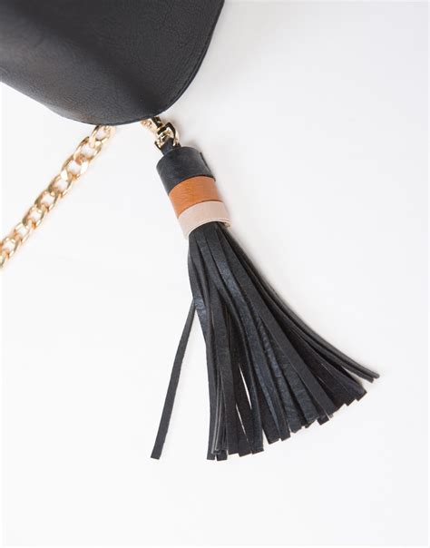 Leather Tassel Saddle Bag Faux Leather Crossbody Bag 2020ave