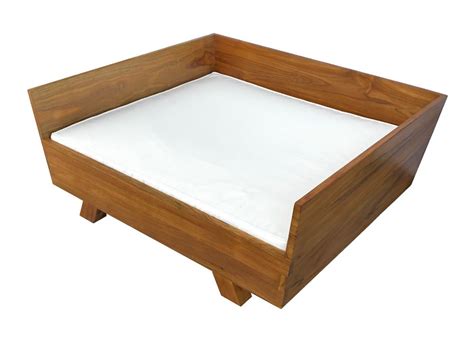 Solid Teak Wood Furniture Pet Bed With Cushion Selangor Malaysia CT