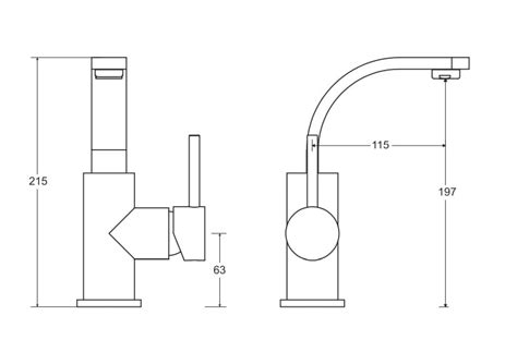 Bateria umywalkowa stojąca 22 cm czarny mat Besco Decco II BU DII CZ