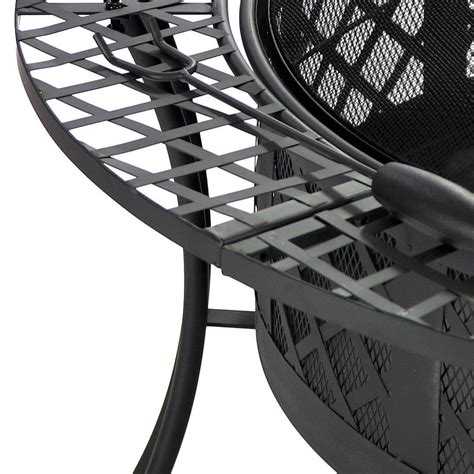 Ultimate Patio Inch Steel Diamond Weave Wood Burning Fire Pit