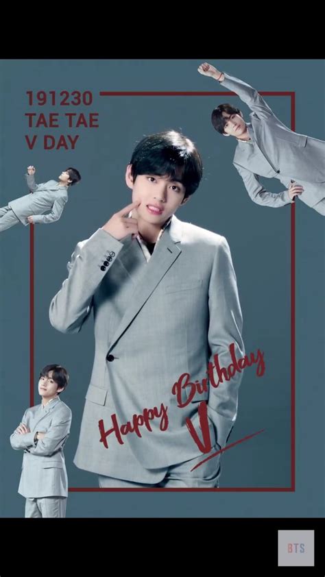 Happy Birthday Tae Bts Taehyung Bts Happy Birthday