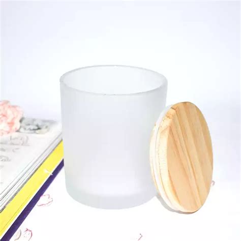 Wholesale Frosted Glass Jars For Candle Making With Lid