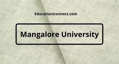 Mangalore University Fee Structure 2024 Courses Ba Bcom Bsc