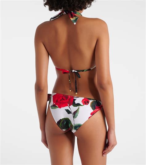 Floral Bikini In Red Dolce Gabbana Mytheresa
