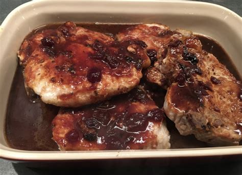 Pork Chops With Cherry Sauce