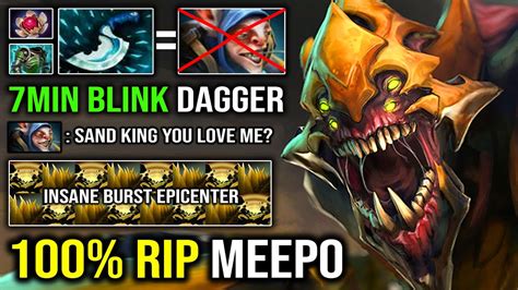 That S How Pro Offlane Sandking Min Blink Dagger Destroyed Meepo